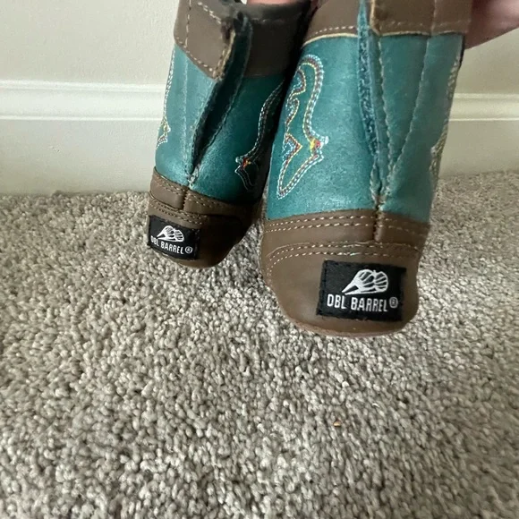 DBL Barrel Infant Open Range Baby Bucker Western Cowboy Boots Brown size infant - Picture 2 of 4